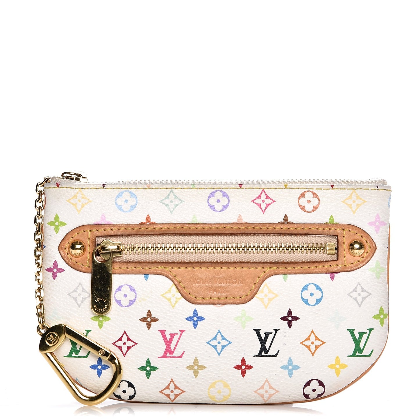 Monogram Multicolor Pochette Plate MM White