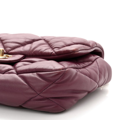 Chanel Calfskin Quilted Medium Bubbly Flap Burgundy 9 of 9