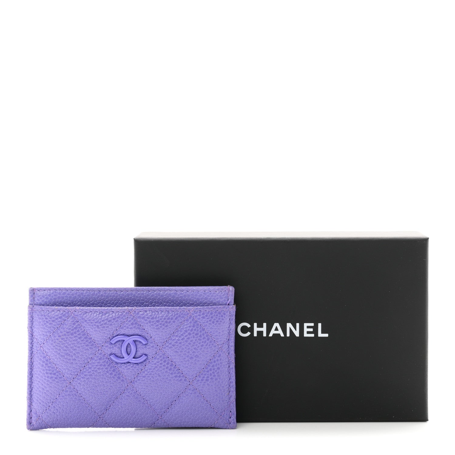 Chanel Caviar Quilted Incognito Card Holder Purple 9 of 9