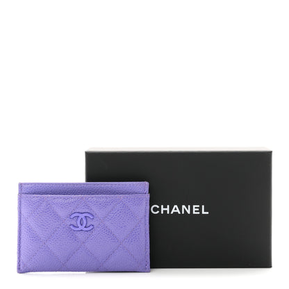 Chanel Caviar Quilted Incognito Card Holder Purple 9 of 9