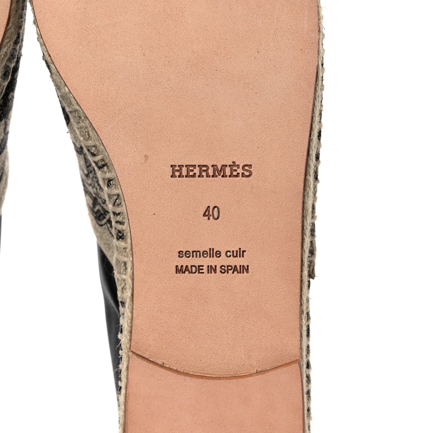 Hermes Canvas Printed Womens Espadrilles 40 6 of 7