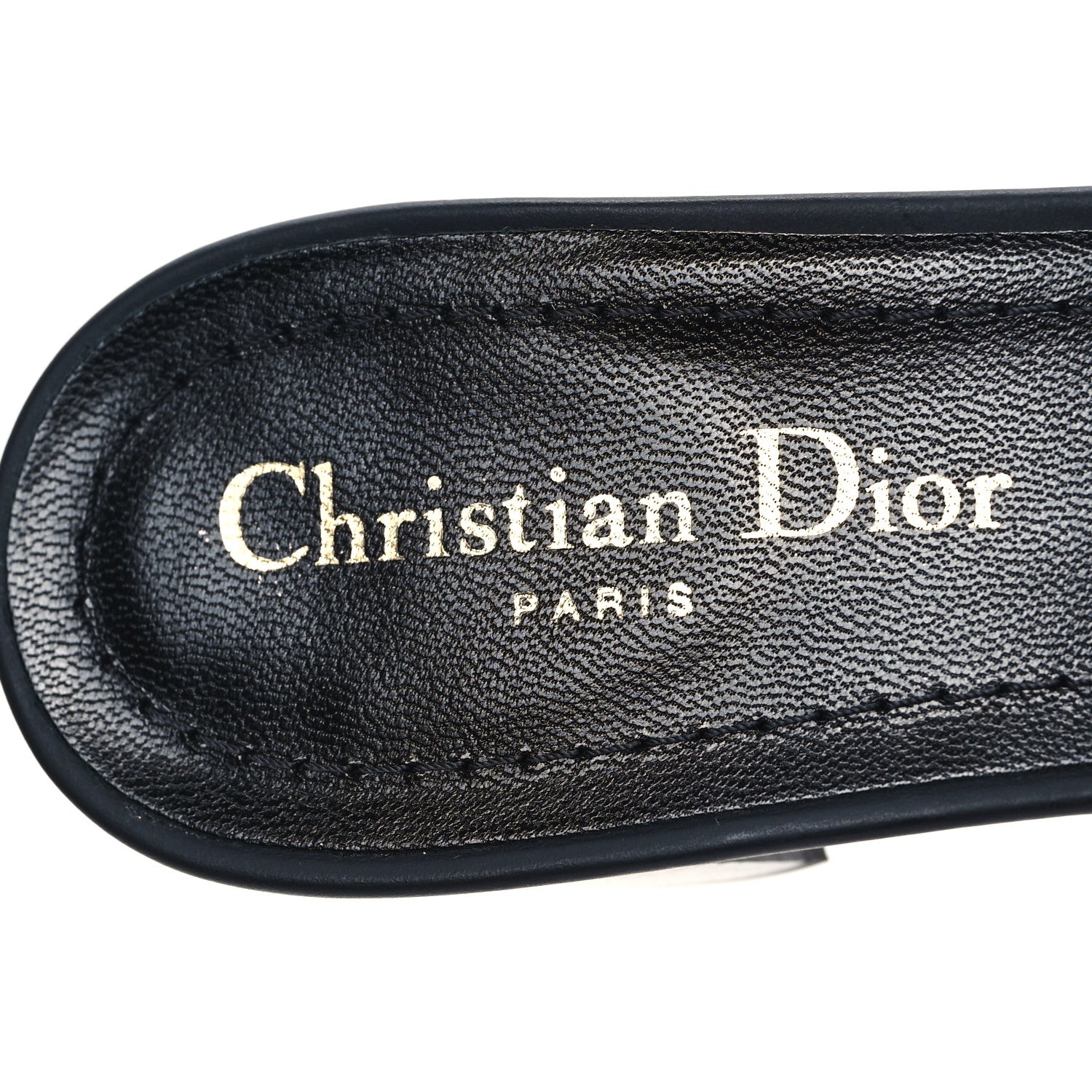 Christian Dior Cotton Embroidered Dway 40mm Slide Sandals 39 Deep Blue 7 of 8