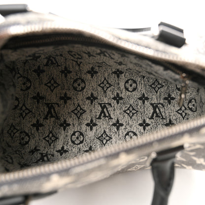 Louis Vuitton Denim Monogram Jacquard Speedy Bandouliere 25 Black 5 of 10