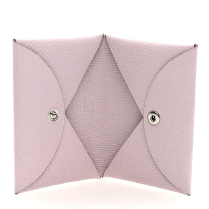 Hermes Epsom Calvi Card Case Mauve Pale 5 of 7