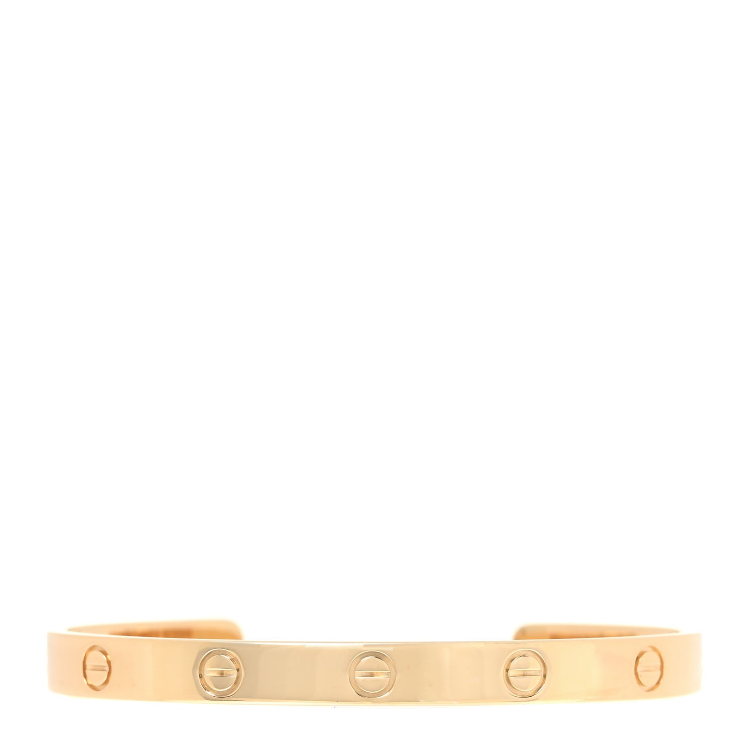 Cartier 18K Yellow Gold LOVE Cuff Bracelet 18 1 of 5