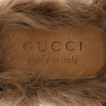 Gucci GG Monogram Fur Mens Princetown Slippers 9 Beige Ruggine Rust 8 of 10
