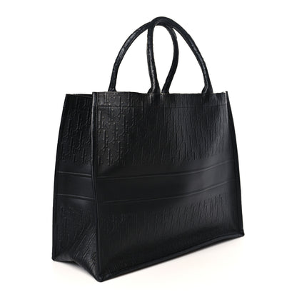 Christian Dior Oblique Calfskin Embossed Large Book Tote Black 3 of 10