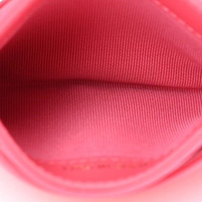 Chanel Lambskin Plexiglass Quilted Coco Love Card Holder Pink 5 of 8