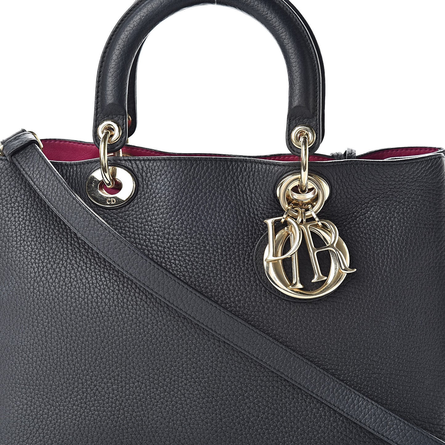 Bullcalf Medium Diorissimo Tote Black Rose Indien