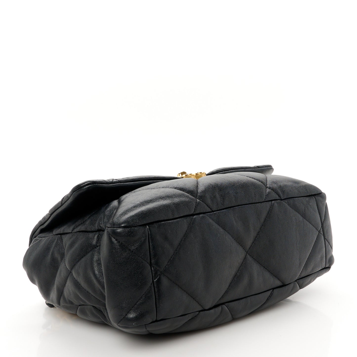 Lambskin Quilted Large Chanel 19 Flap Black