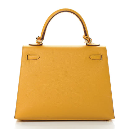 Hermes Epsom Kelly Sellier 25 Jaune Ambre 4 of 41