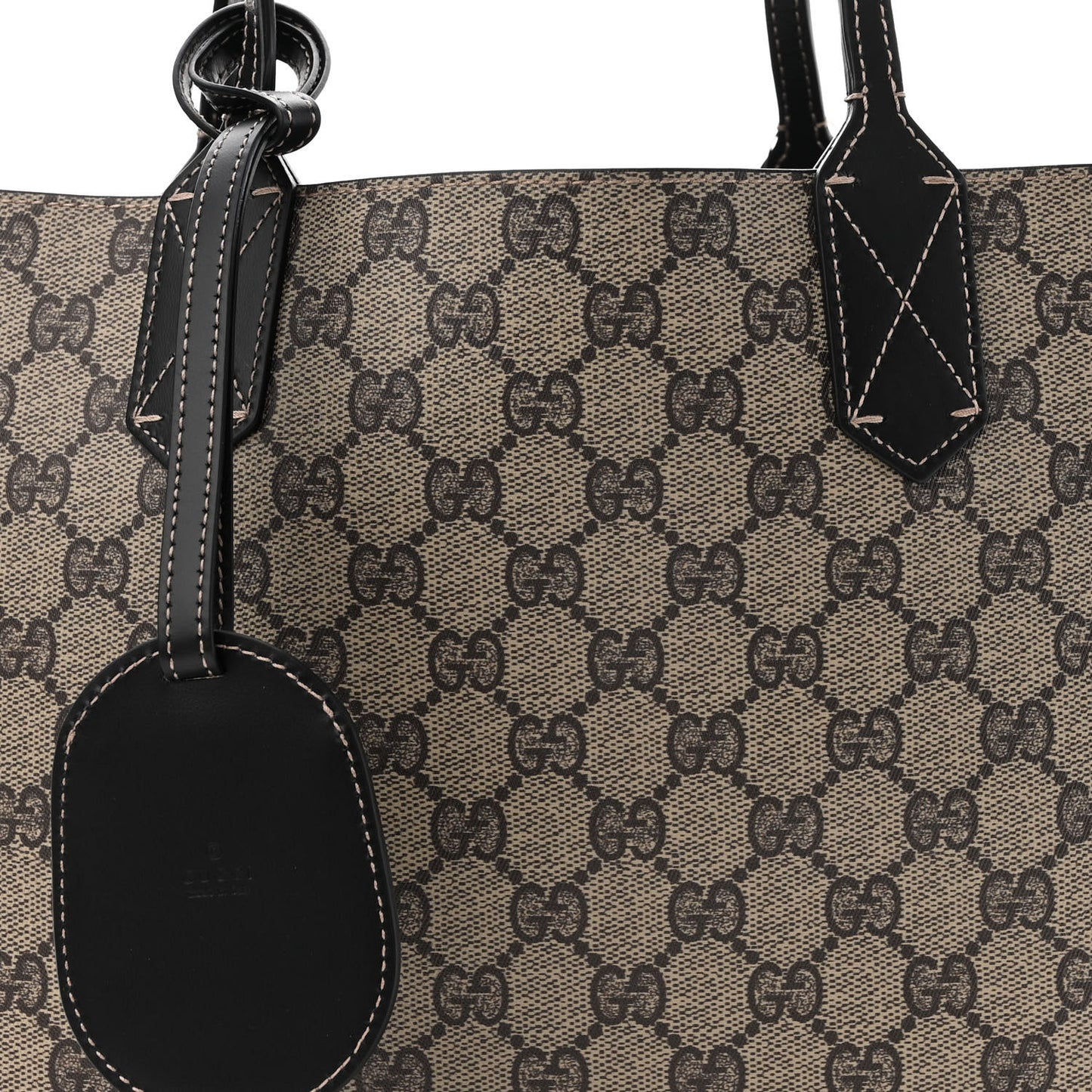 GG Supreme Monogram Small Reversible Tote Dark Brown