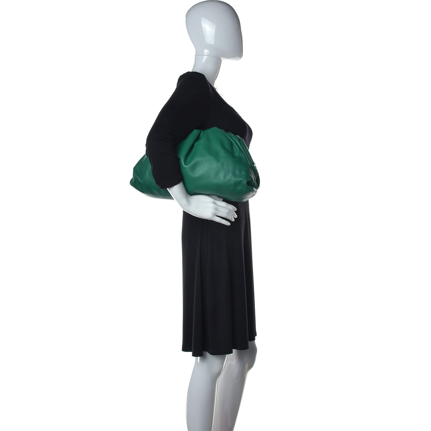 Smooth Butter Calf The Pouch Oversized Clutch Racing Green