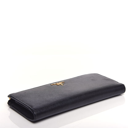 Prada Saffiano Zip Around Wallet Black 4 of 10
