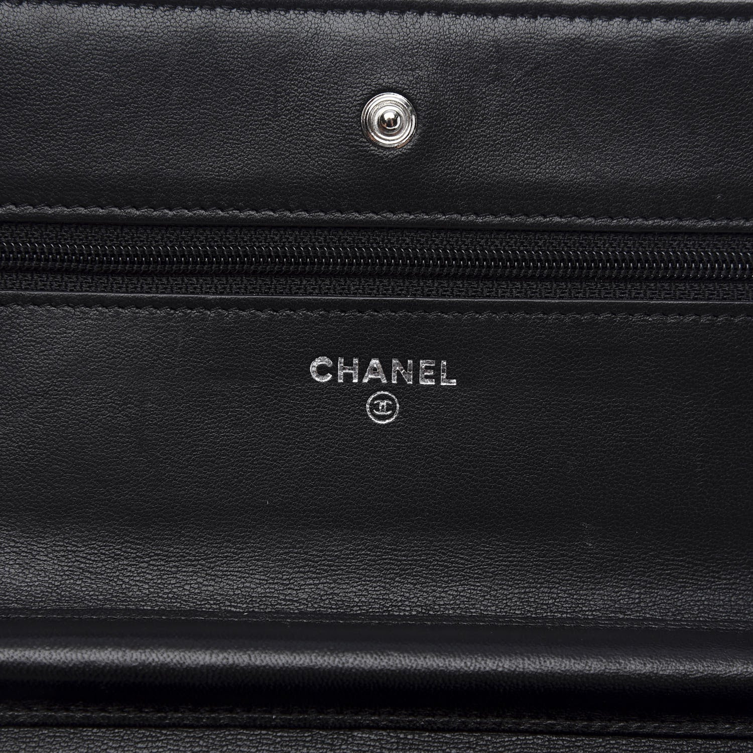 Chanel Lambskin Quilted Wallet On Chain WOC Black 8 of 14