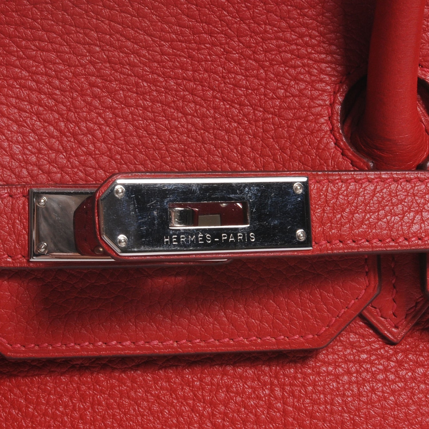 Hermes Taurillon Clemence Birkin 35 Rouge 8 of 12