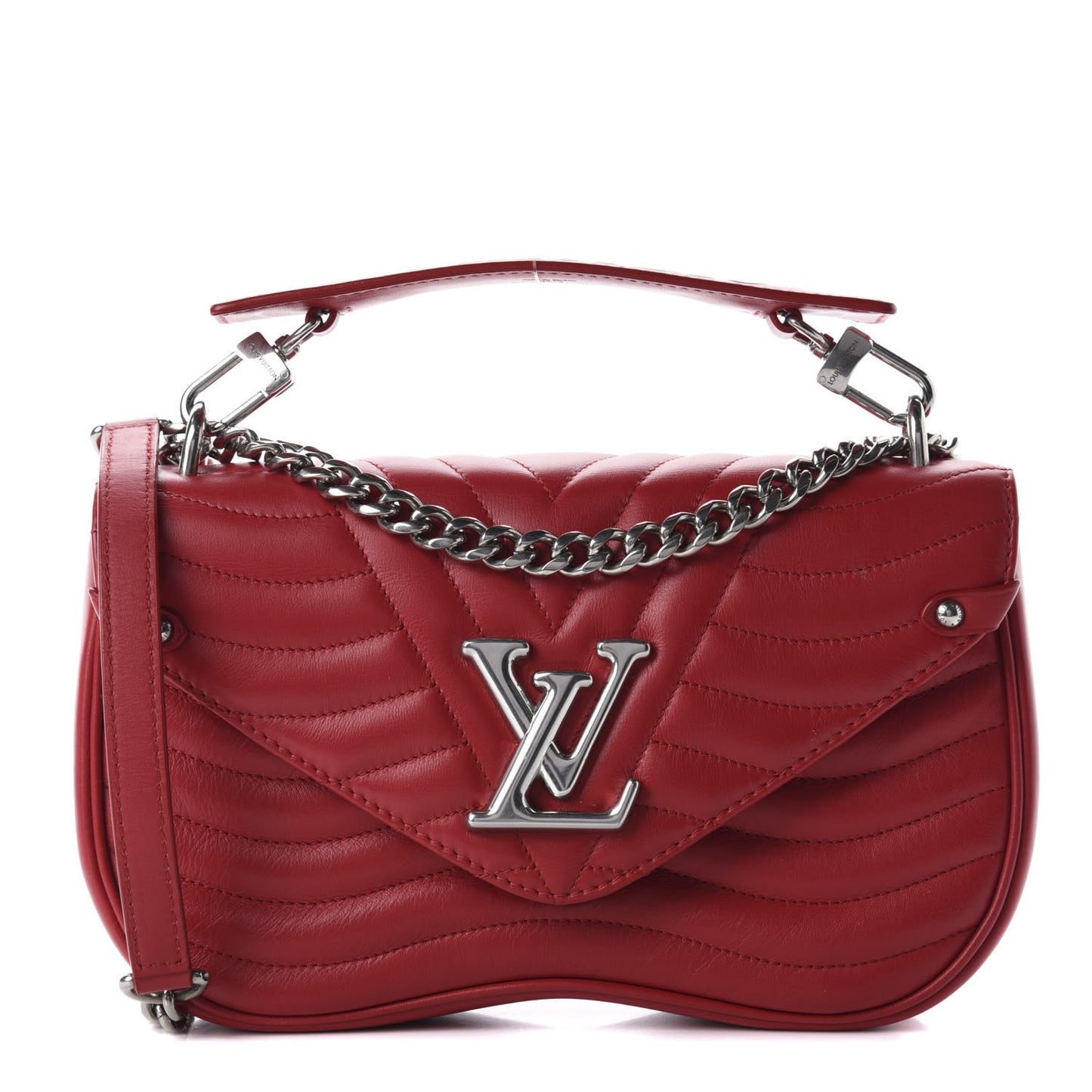 Calfskin New Wave Chain MM Ecarlate