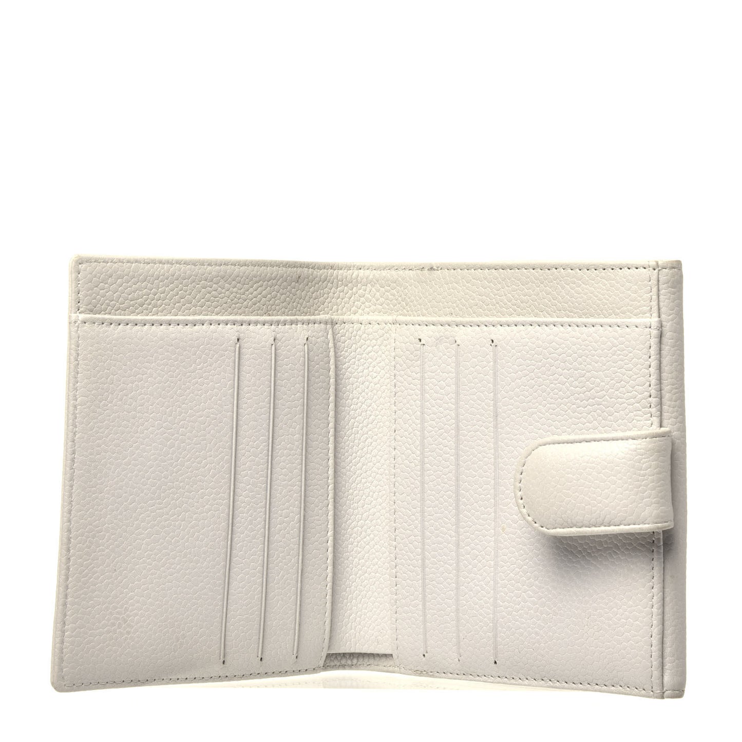 Caviar Timeless CC Compact Flap Wallet White
