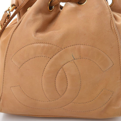 Chanel Lambskin CC Drawstring Bag Beige 11 of 17