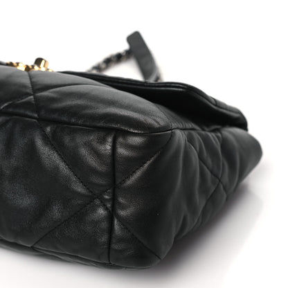 Chanel Lambskin Quilted Large Chanel 19 Flap Black 10 of 12