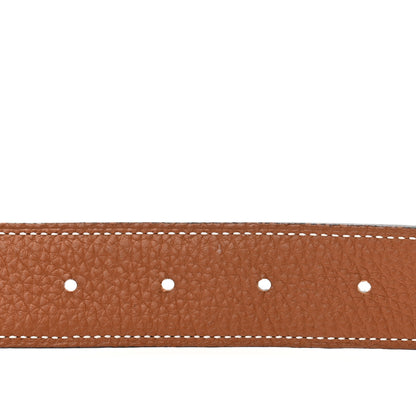 Hermes Togo Box 32mm Maillon H Belt 90 Gold Black 3 of 7