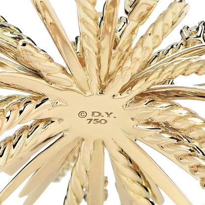 David Yurman 18K Yellow Gold Diamond Supernova Ring 54 6.75 5 of 5