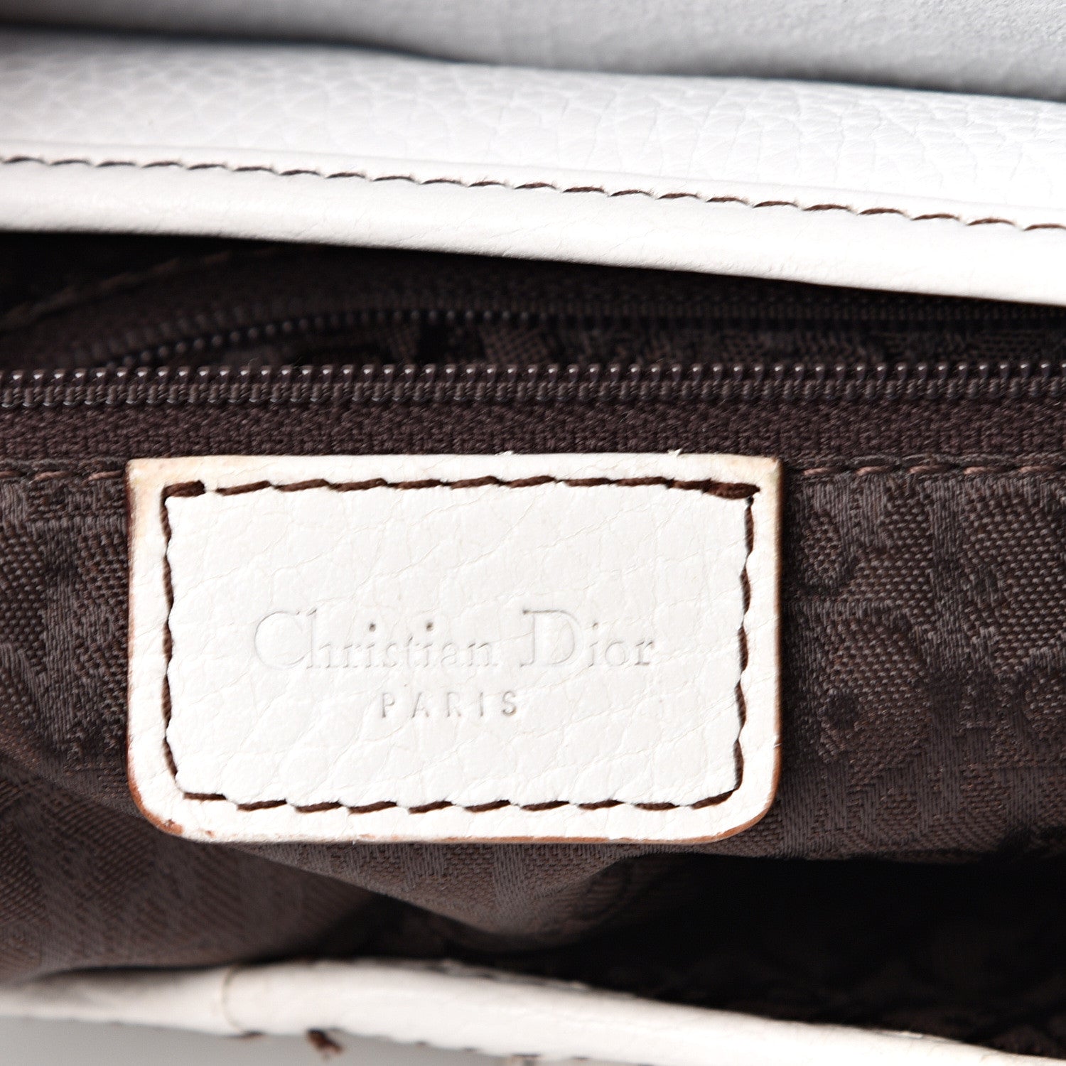 Christian Dior Calfskin Saddle Bag White 5 of 19