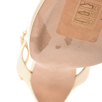 Chanel Lambskin CC Chain Sandals 40 Ivory 9 of 11
