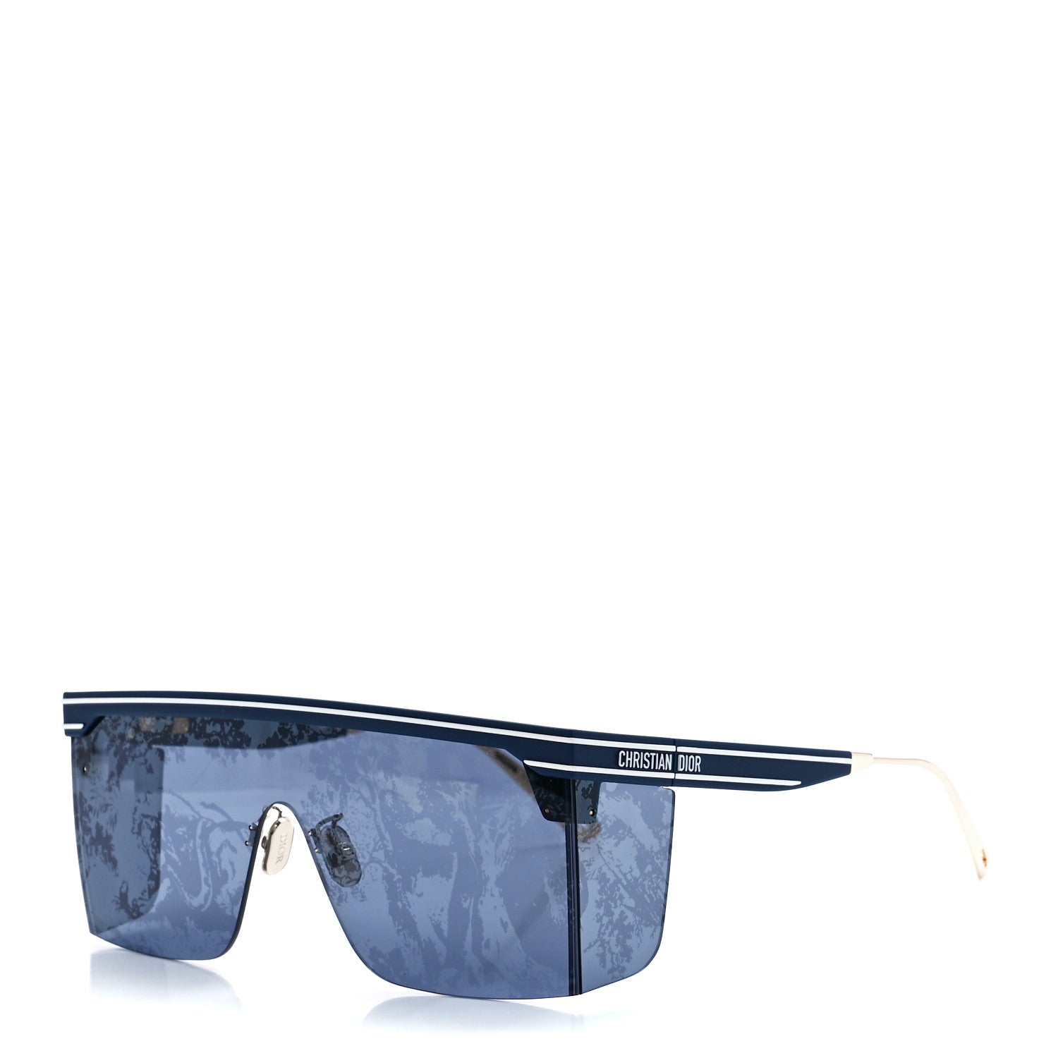 Christian Dior Geometric Diorclub M1U Mask Sunglasses Matte Blue 1 of 9