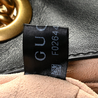 Gucci Calfskin Matelasse Mini GG Marmont Shoulder Bag Black 8 of 10