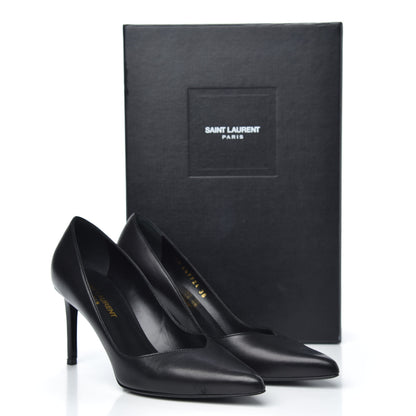 Saint Laurent Calfskin Classic Paris 80 Pumps 36 Black 11 of 11