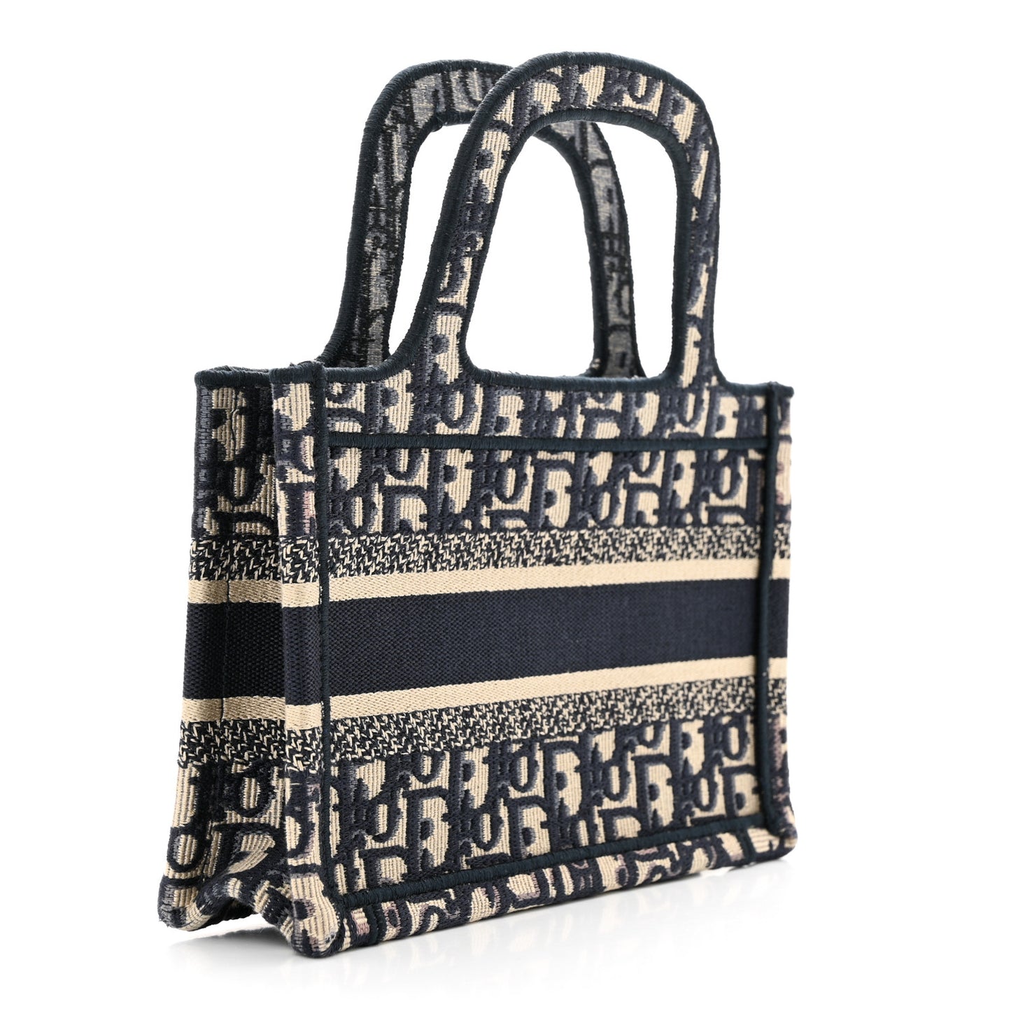 Oblique Mini Book Tote Blue Multicolor