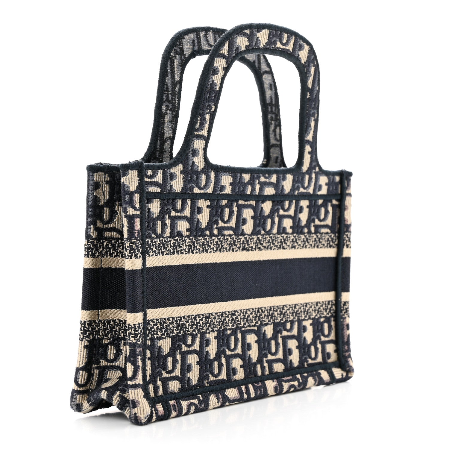 Christian Dior Oblique Mini Book Tote Blue Multicolor 3 of 10