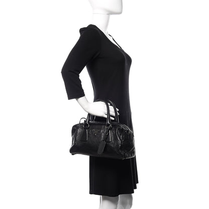 Prada Nappa Antique Bowler Black 2 of 10