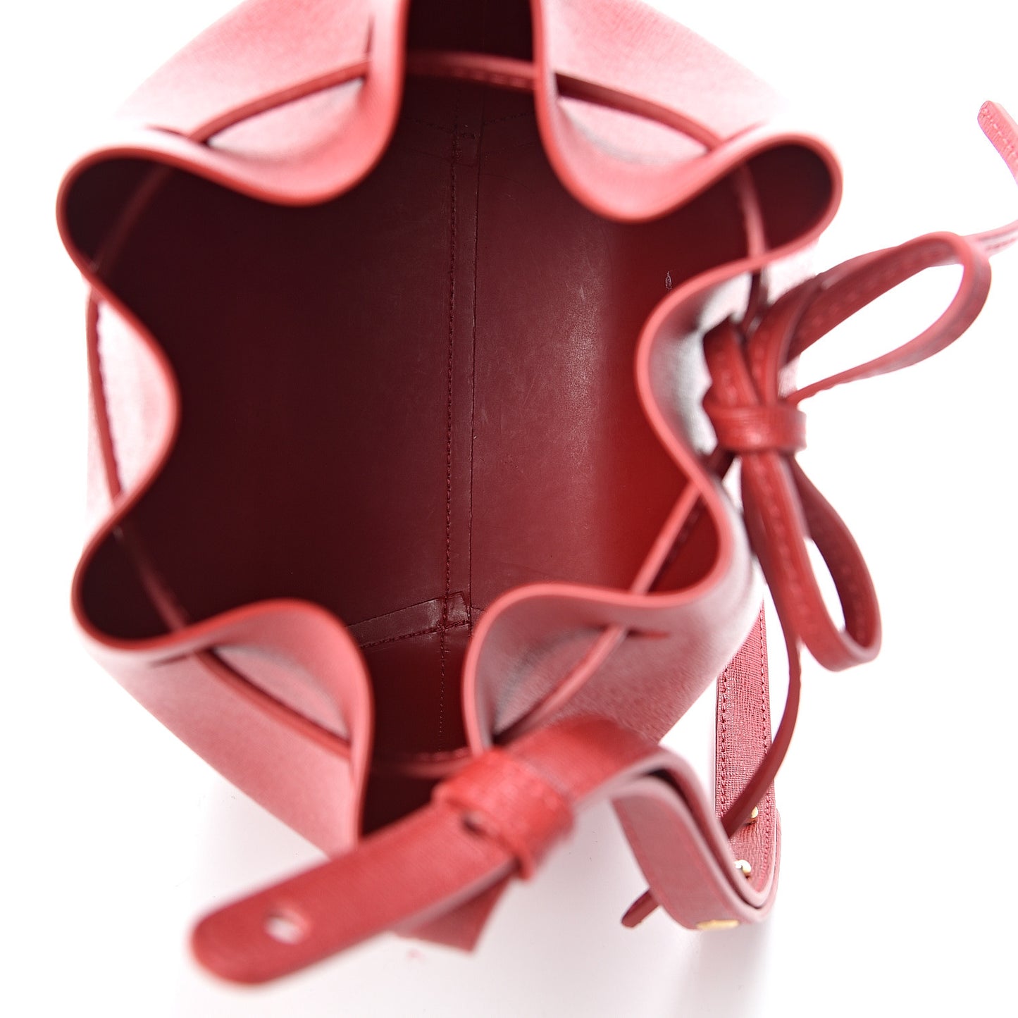 Saffiano Mini Bucket Bag Flamma