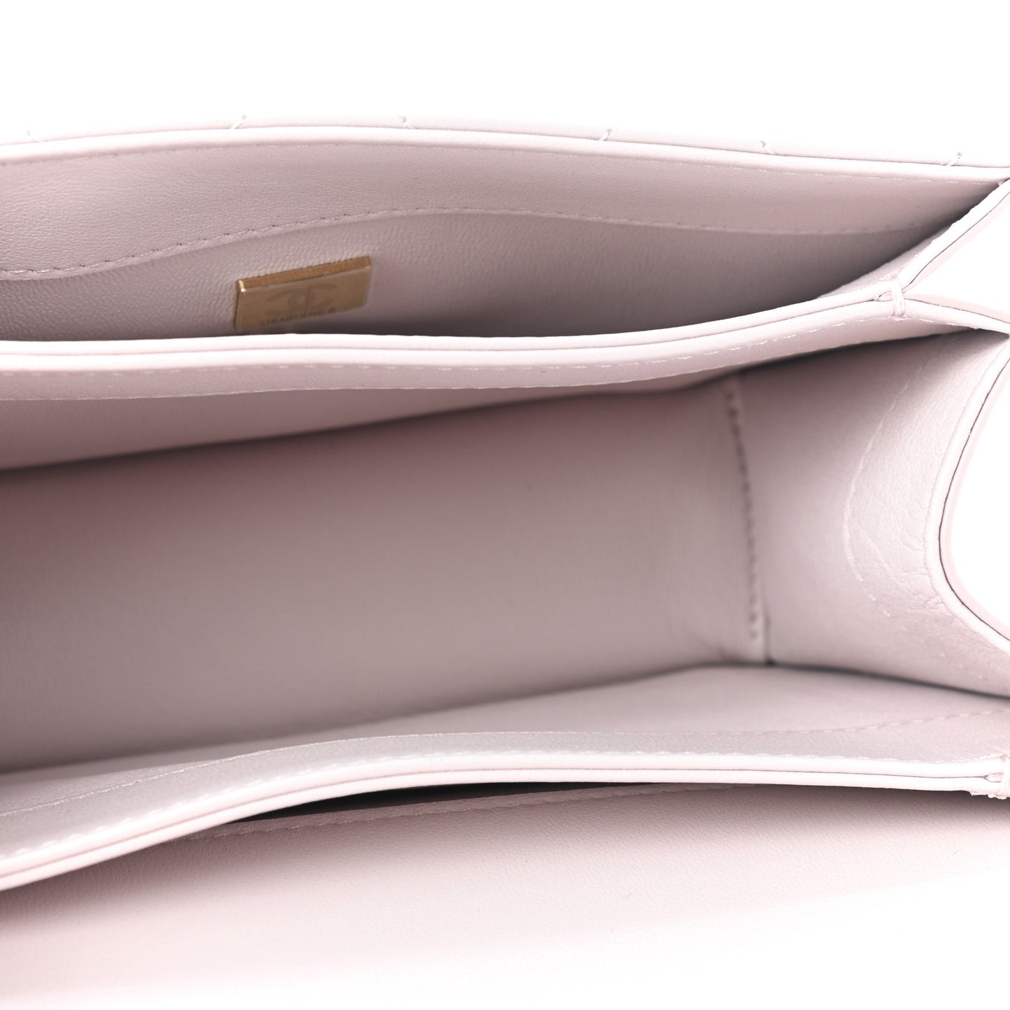 Calfskin Quilted Small Top Handle Flap Light Pink
