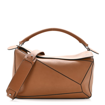 Loewe Calfskin Large Puzzle Bag Tan 1 of 9