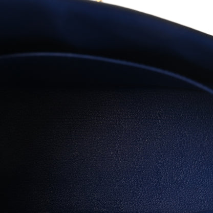 Hermes Epsom Horseshoe Kelly Sellier 25 Black Bleu Electrique 5 of 9