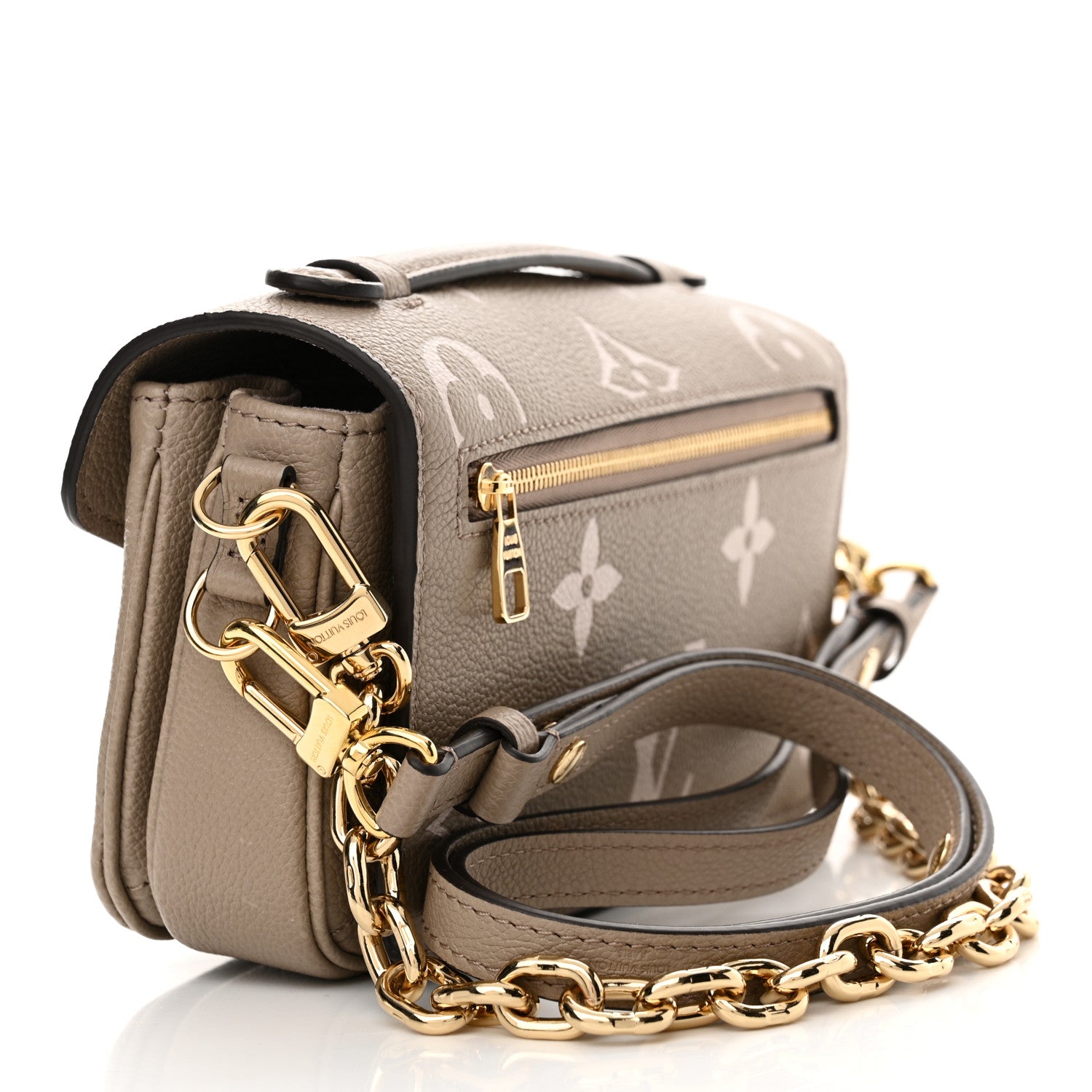 Louis Vuitton Empreinte Monogram Giant Pochette Metis East West Tourterelle Creme 3 of 10
