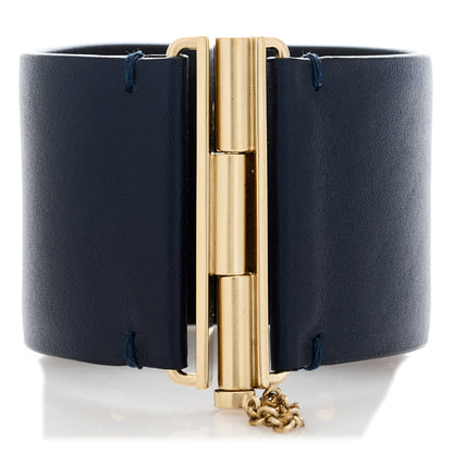 Chanel Calfskin CC Wide Cuff S Navy 3 of 5