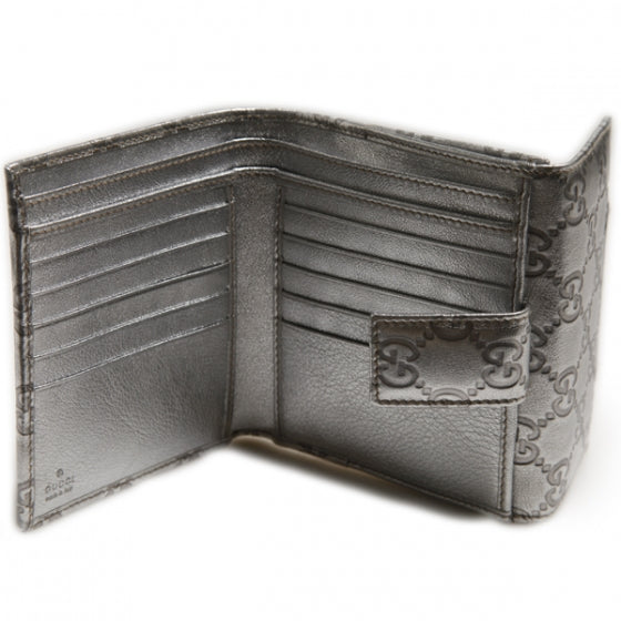 Gucci Guccissima French Wallet Silver 4 of 12