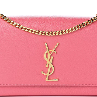 Saint Laurent Grain De Poudre Medium Classic Monogram Kate Satchel Rose Clair 8 of 10