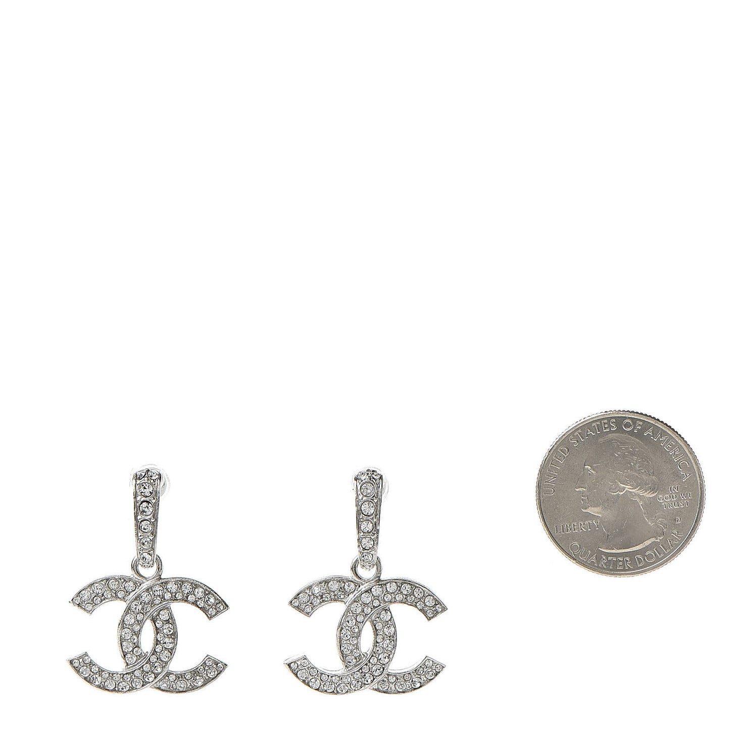 Crystal Palais Garnier CC Drop Earrings Silver