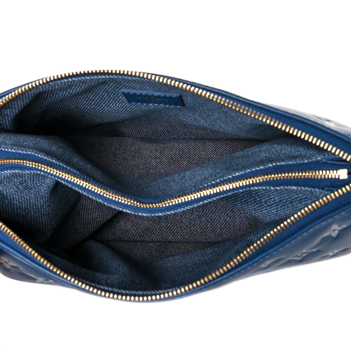 Lambskin Embossed Monogram Coussin PM Denim Blue