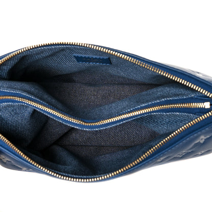Louis Vuitton Lambskin Embossed Monogram Coussin PM Denim Blue 5 of 9