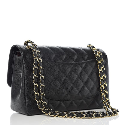 Chanel Caviar Quilted Jumbo Double Flap Black 4 of 12
