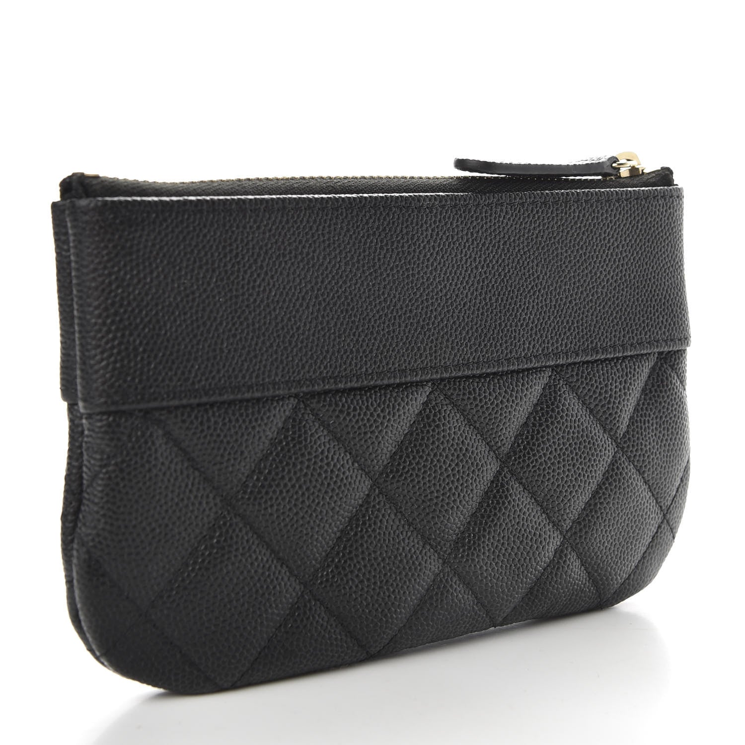 Chanel Caviar Quilted Small Vintage Mademoiselle Cosmetic Case Black 3 of 8