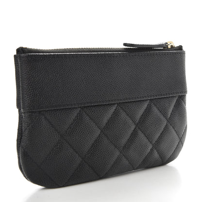 Chanel Caviar Quilted Small Vintage Mademoiselle Cosmetic Case Black 3 of 8