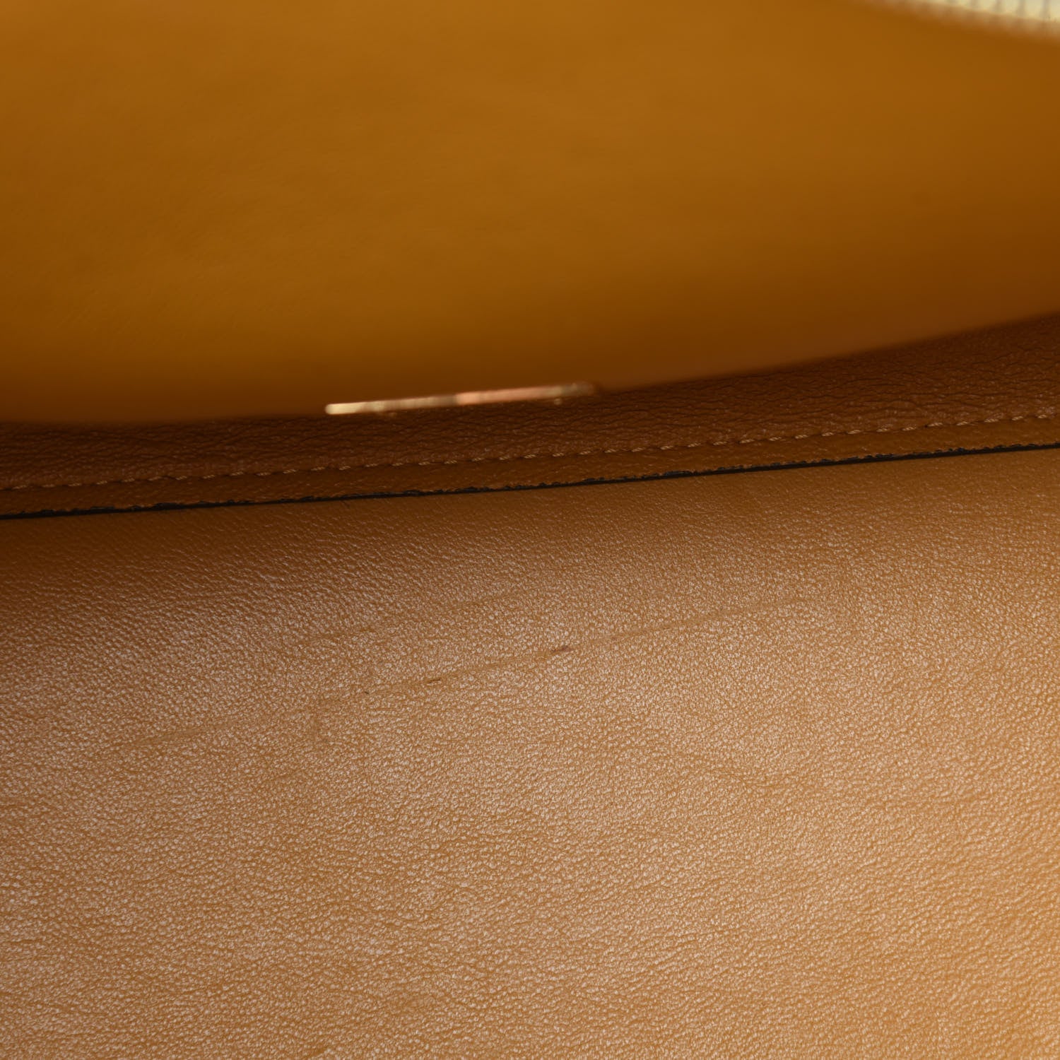 Celine Smooth Calfskin Suede Medium Tri-Color Trapeze Mustard 11 of 13