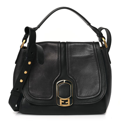 Fendi Vitello Dolce Marmol Anna Shoulder Bag Black 1 of 9